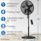Lasko 18" Eco Quiet Pedestal Fan with Adjustable Height Tilt Remote Control