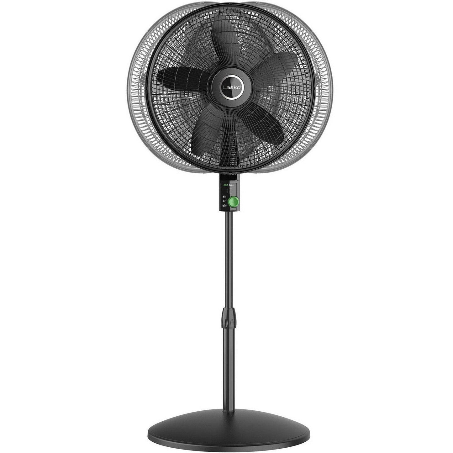 Lasko 18" Eco Quiet Pedestal Fan with Adjustable Height Tilt Remote Control