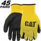 CAT PU Coated Palm Work Gloves 15 Pairs Breathable Mesh Multipurpose Grip
