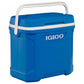 Igloo 30 Quart Cooler Ice Chest 41 Can Capacity Cool Riser Seat Height Blue