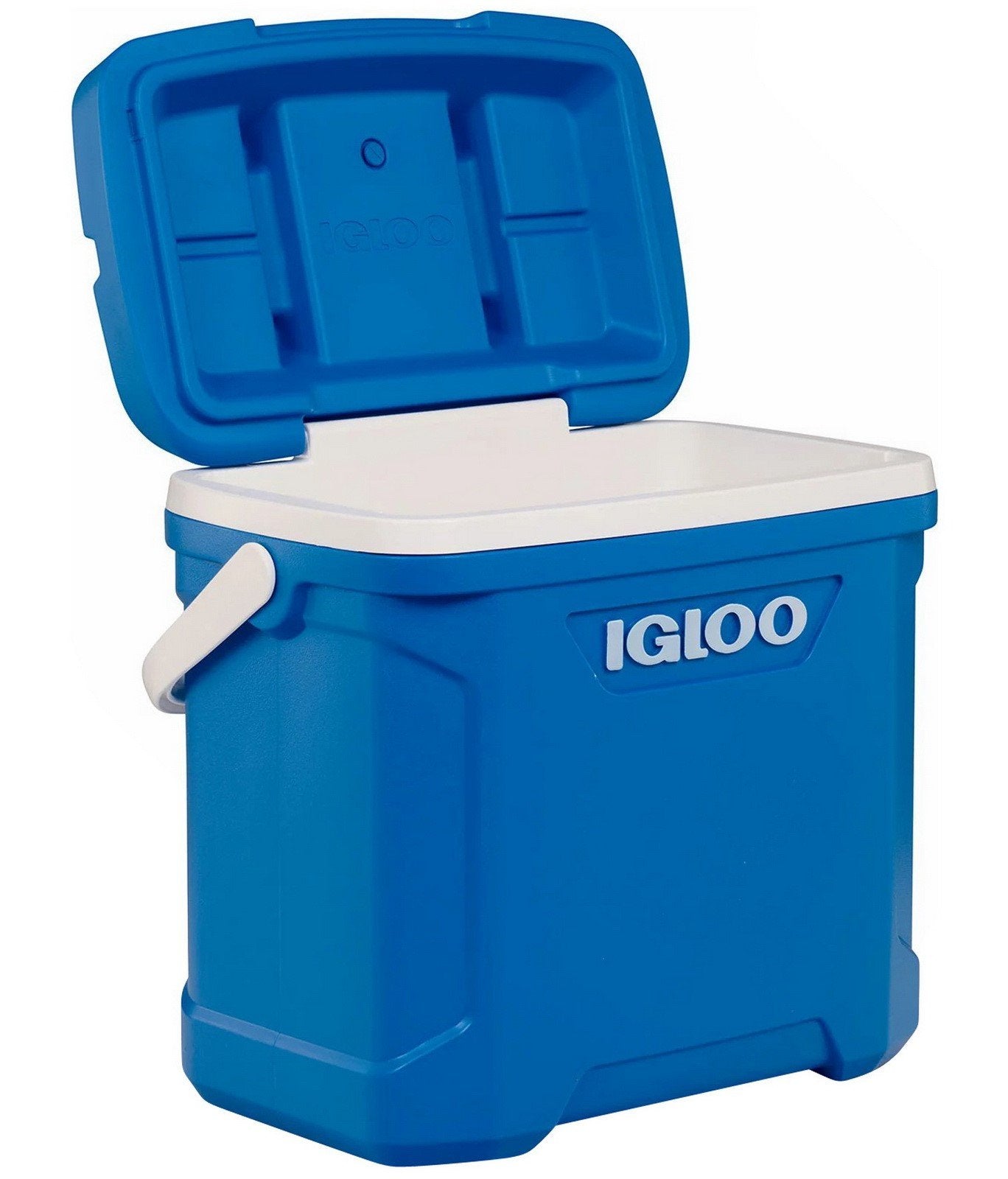 Igloo 30 Quart Cooler Ice Chest 41 Can Capacity Cool Riser Seat Height Blue