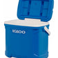 Igloo 30 Quart Cooler Ice Chest 41 Can Capacity Cool Riser Seat Height Blue