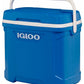 Igloo 30 Quart Cooler Ice Chest 41 Can Capacity Cool Riser Seat Height Blue