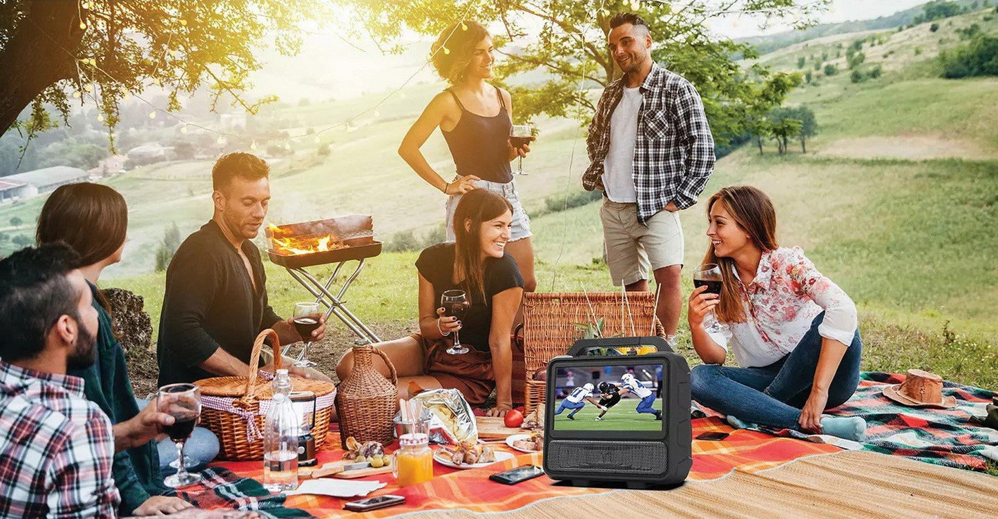 Portable Rechargeable Bluetooth Speaker with 15.6” LED TV Screen Monster Vision