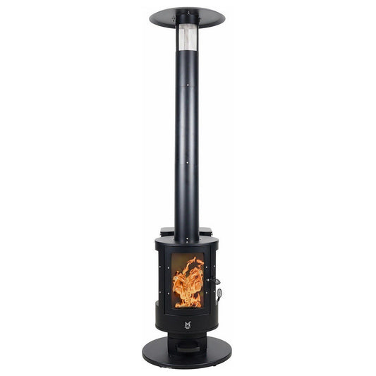 70,000 BTU Outdoor Wood Pellet Fueled Patio Space Heater with Cover