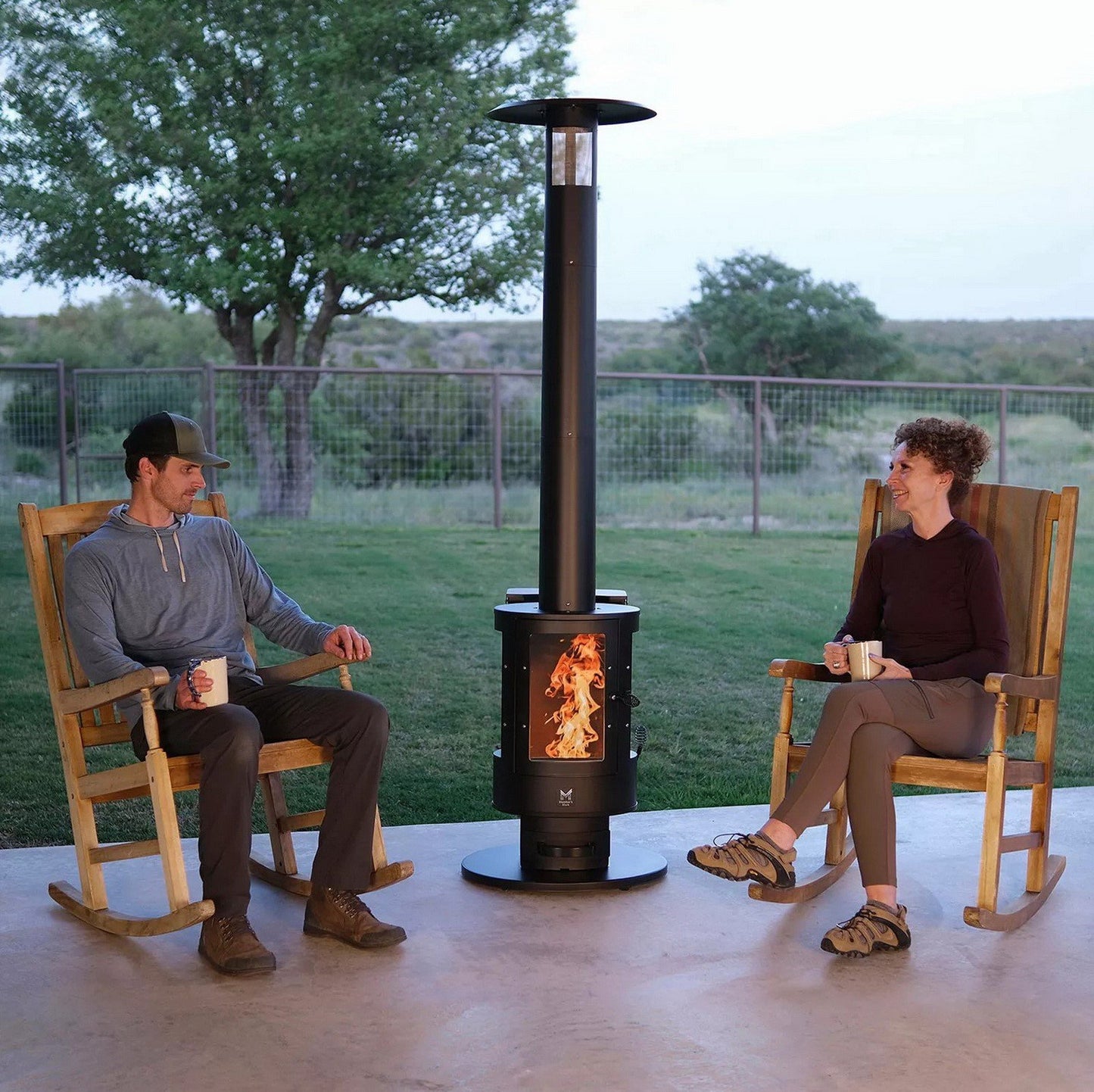 70,000 BTU Outdoor Wood Pellet Fueled Patio Space Heater with Cover