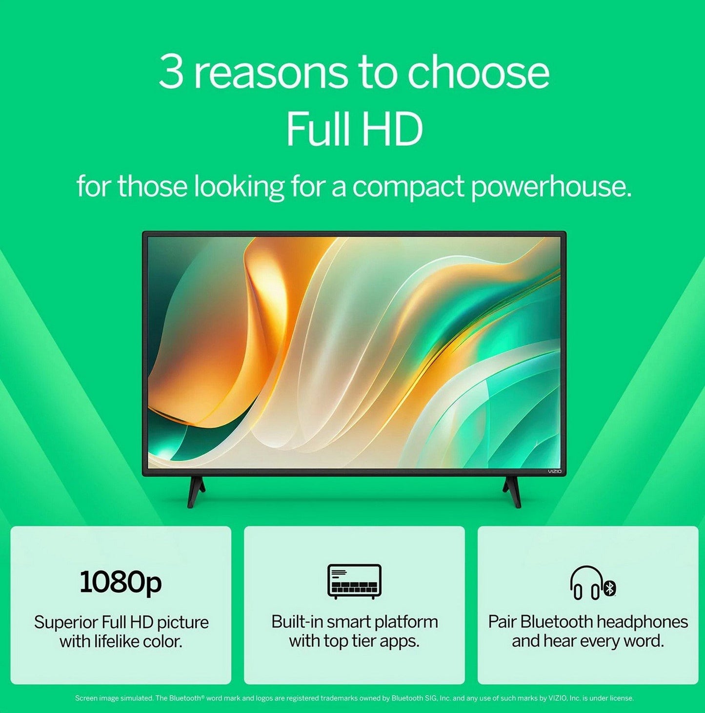 VIZIO V-Series 40" LED Smart TV Class 1080p Full HD UHD HDR