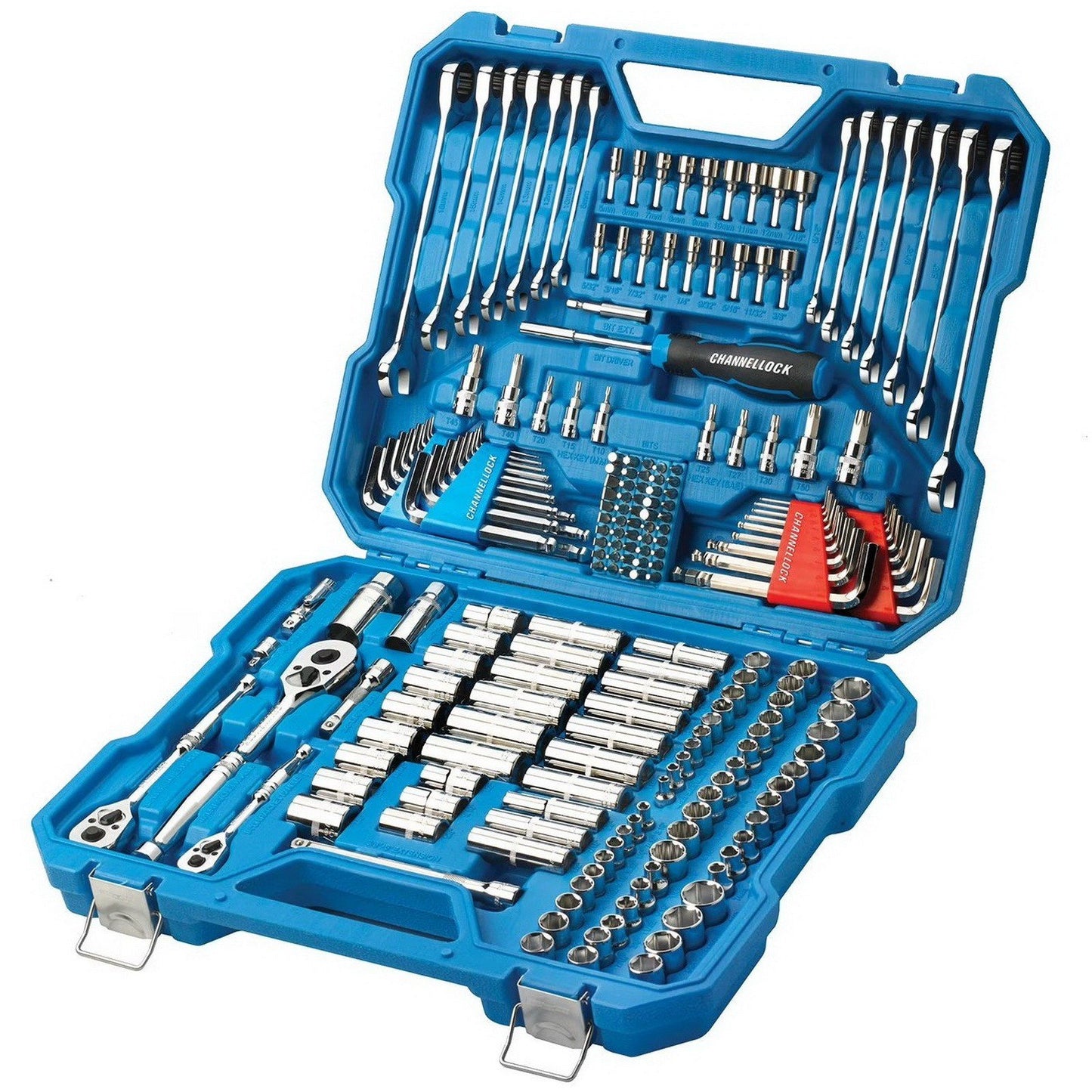 225 piece Channellock Ratchet Wrench Sockets Mechanic's Tool Set SAE & Metric
