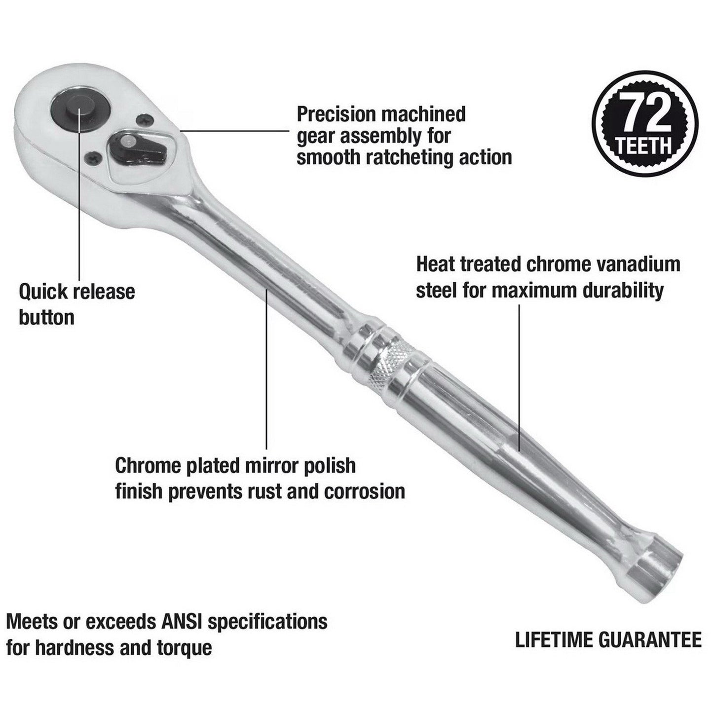 225 piece Channellock Ratchet Wrench Sockets Mechanic's Tool Set SAE & Metric