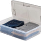 6 Large Under Bed Clear Plastic Storage Containers Snap Lid Boxes 16" x 24" x 6"