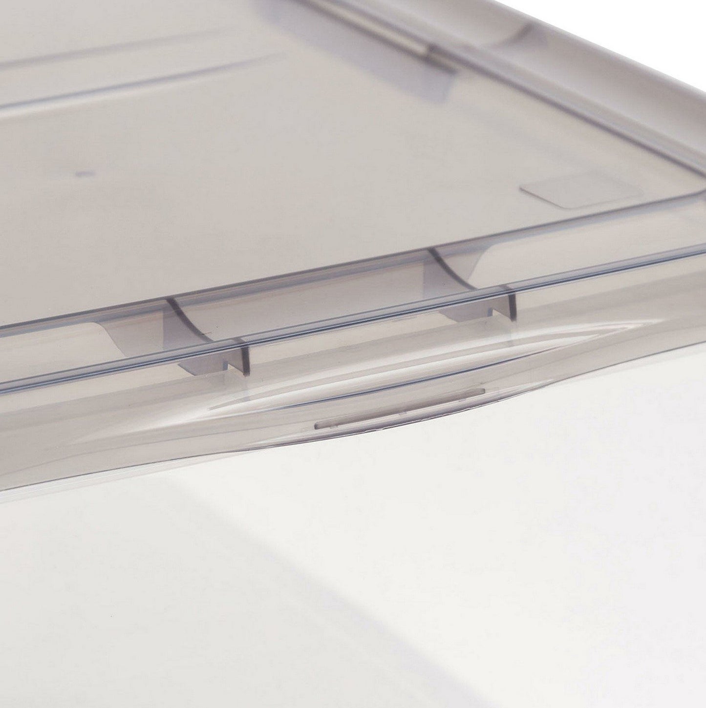 6 Large Under Bed Clear Plastic Storage Containers Snap Lid Boxes 16" x 24" x 6"