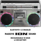 ION Audio Boombox with Bluetooth Cassette AM/FM Radio & Multi Color LED Lights