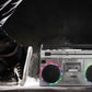 ION Audio Boombox with Bluetooth Cassette AM/FM Radio & Multi Color LED Lights