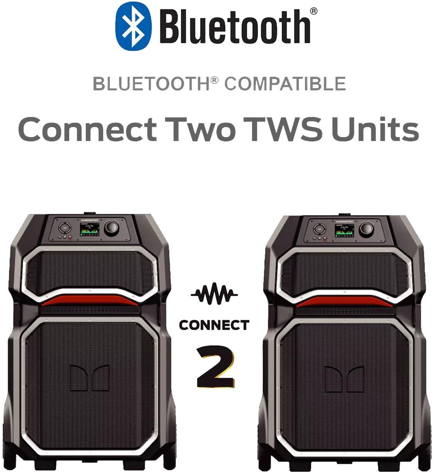 Monster Rockin Roller X Portable Bluetooth Speaker w/ Microphone Indoor Outdoor