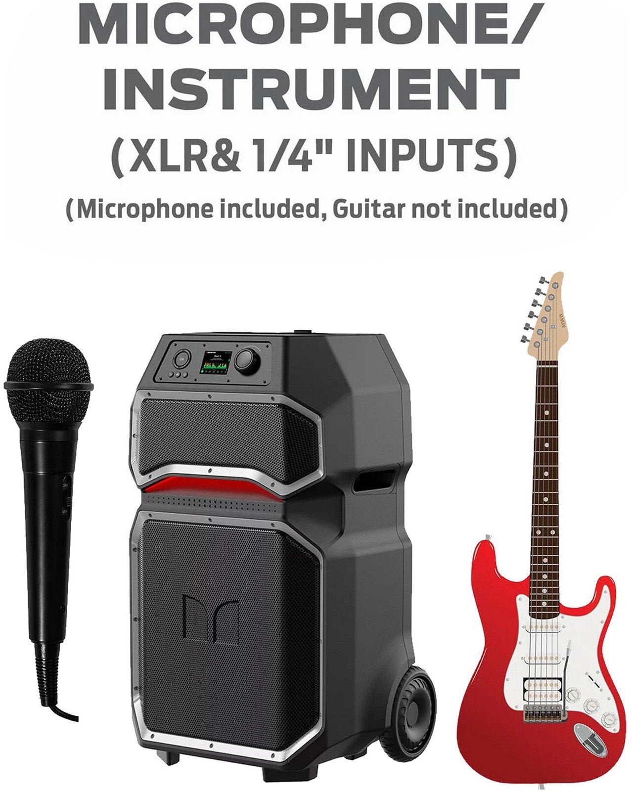 Monster Rockin Roller X Portable Bluetooth Speaker w/ Microphone Indoor Outdoor