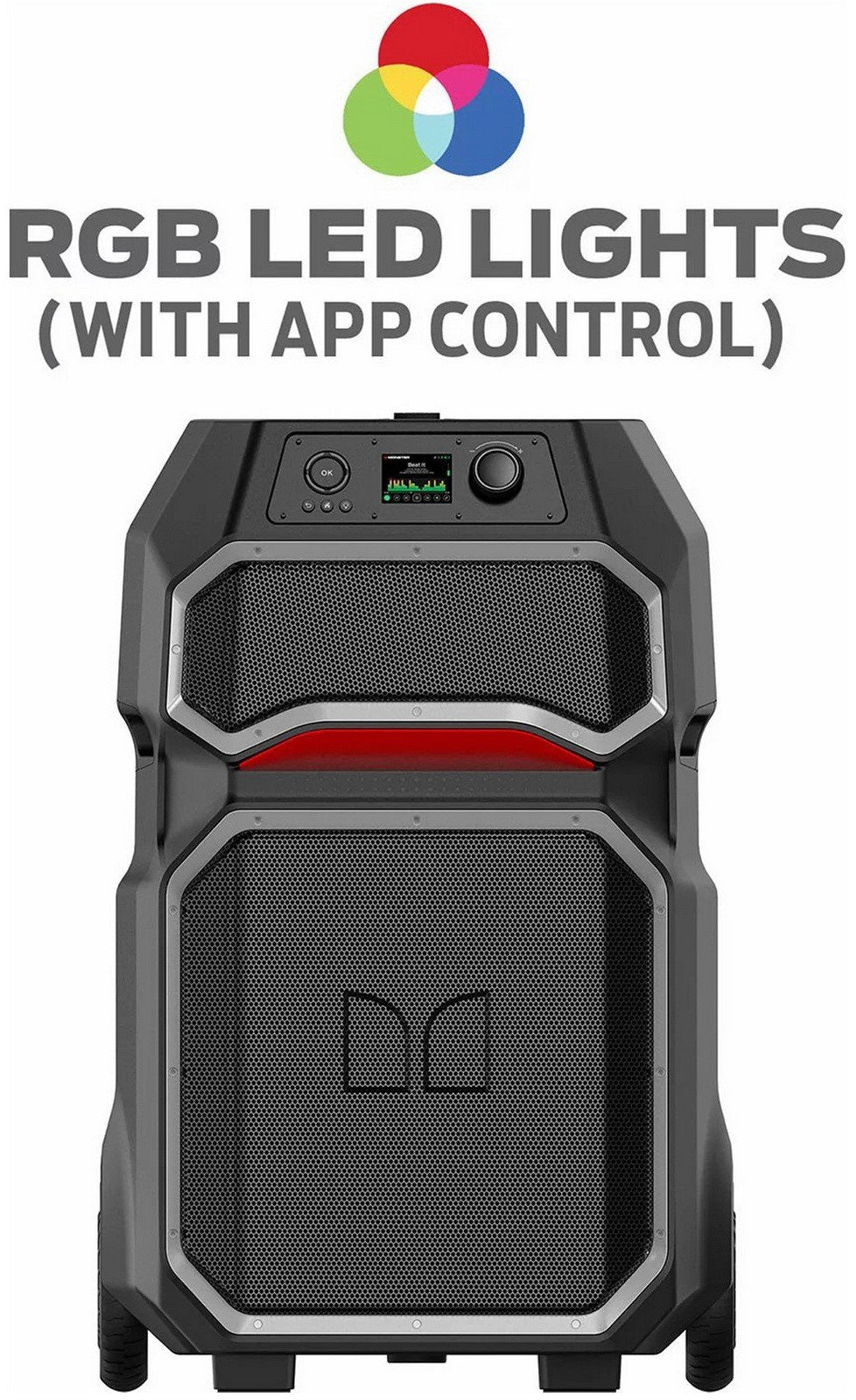 Monster Rockin Roller X Portable Bluetooth Speaker w/ Microphone Indoor Outdoor