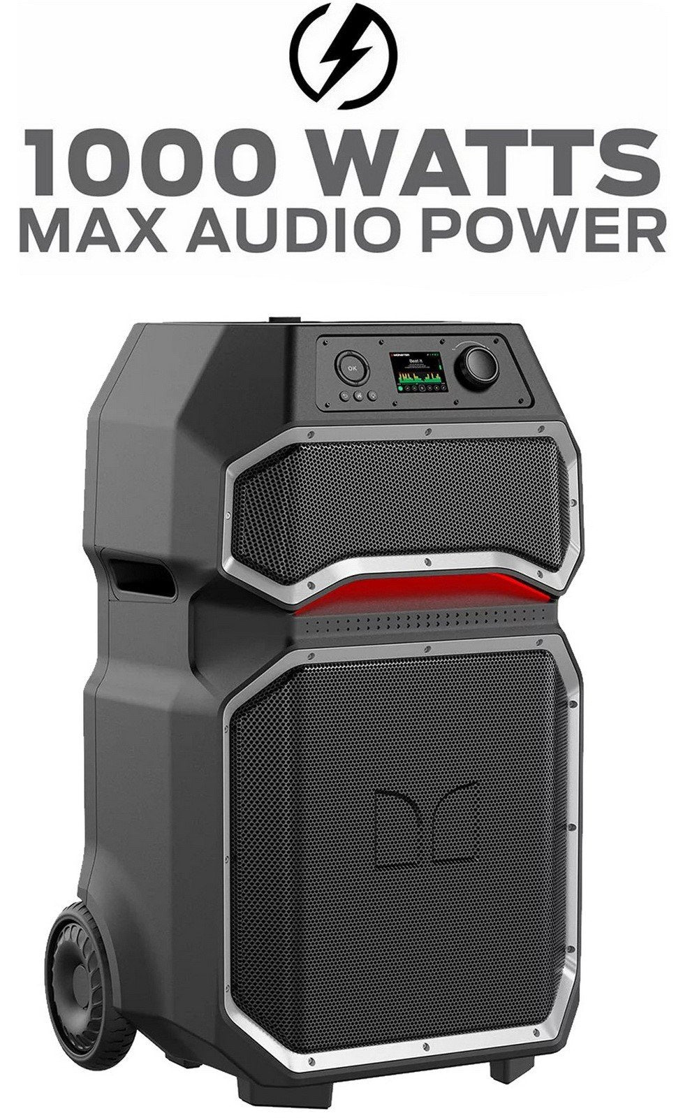 Monster Rockin Roller X Portable Bluetooth Speaker w/ Microphone Indoor Outdoor