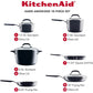 KitchenAid 10 pc Nonstick Cookware Pots & Pans Set Hard Anodized Black