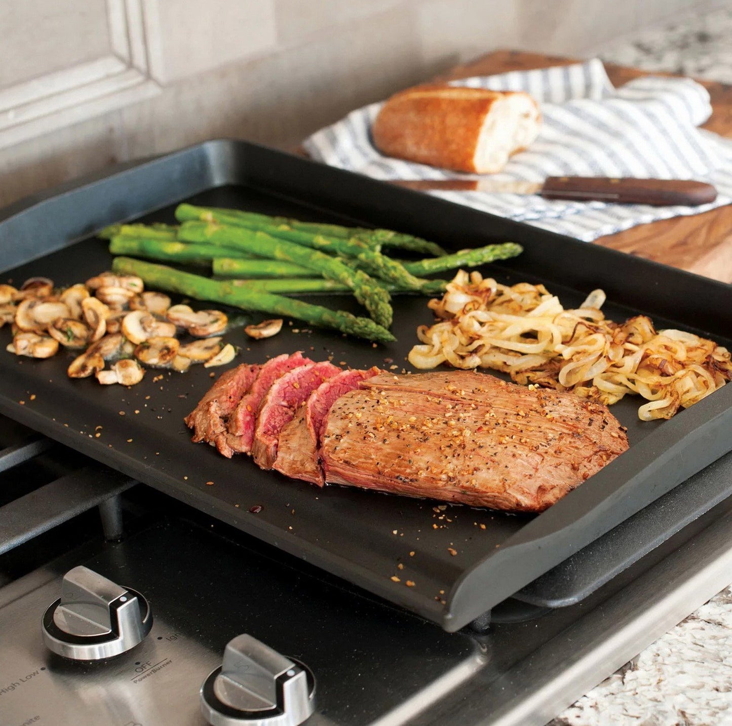 Nordic Ware Cast Aluminum Griddle Stovetop or Outdoor Grill Ceramic Nonstick