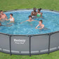 Bestway Large 18' x 48" Above Ground Pool Set Ladder Filter Pump Cover