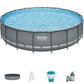 Bestway Large 18' x 48" Above Ground Pool Set Ladder Filter Pump Cover