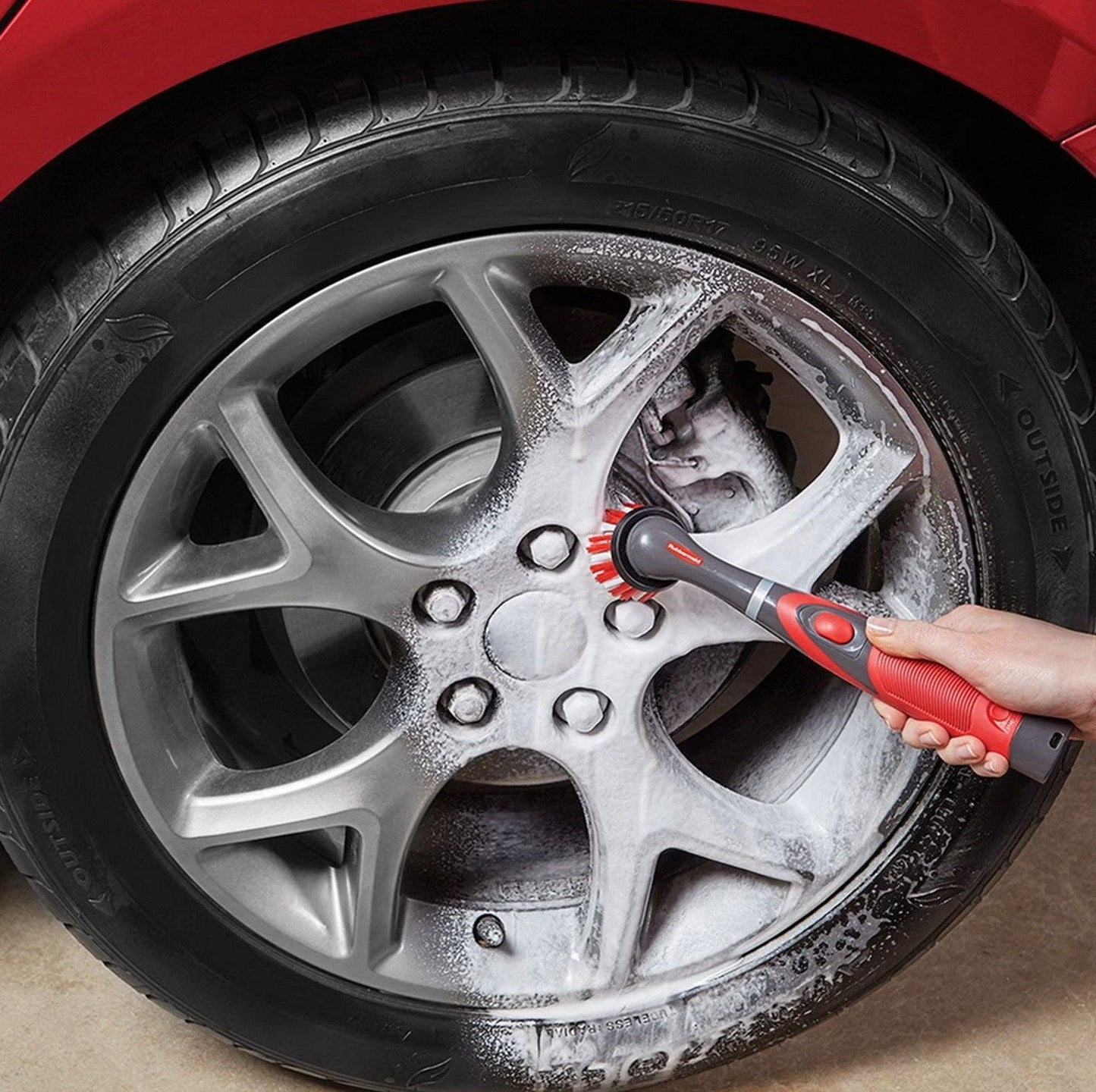 Rubbermaid Oscillating Head Power Scrubber Scrub Brush Cleaner 5 Piece Set