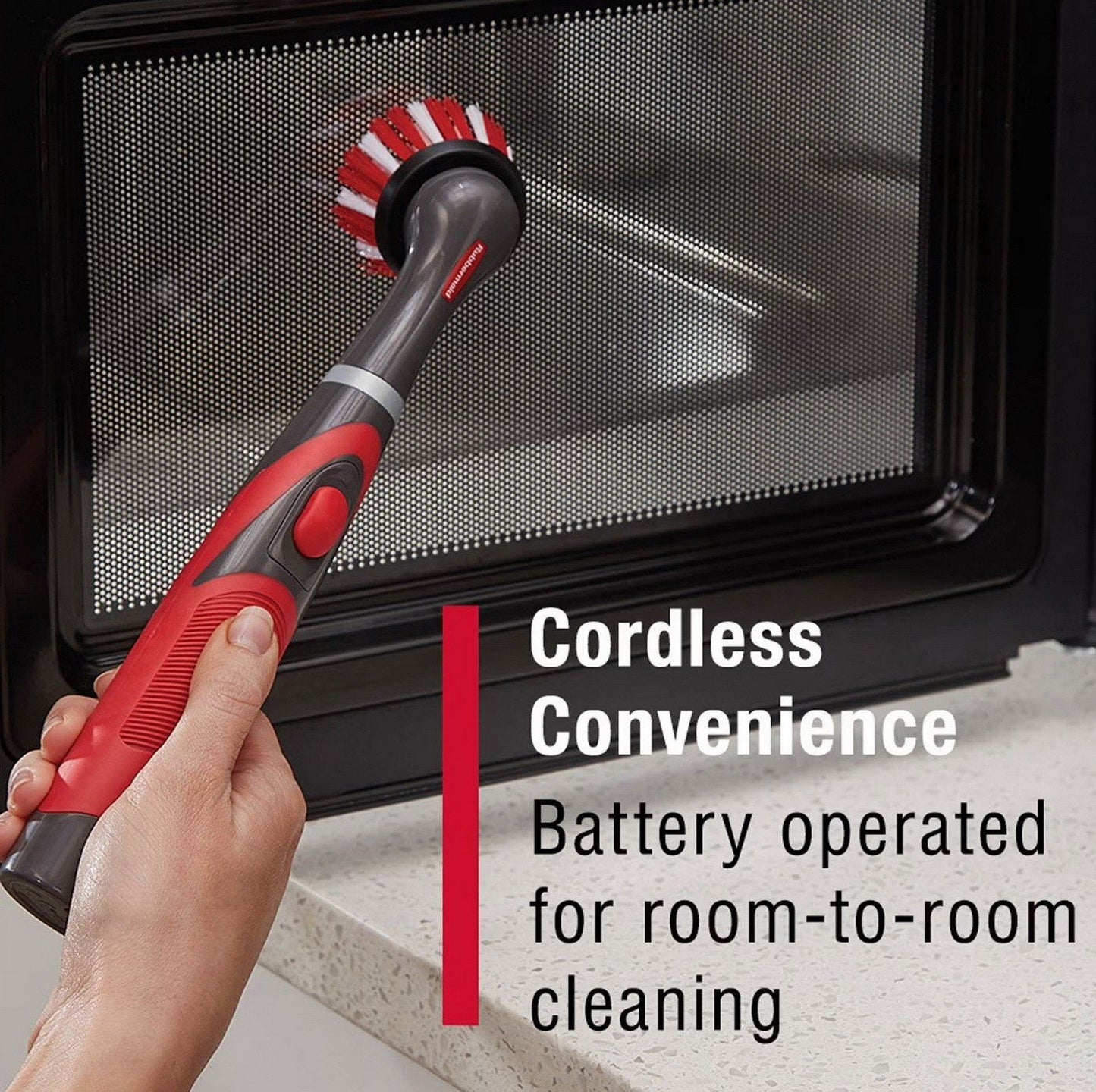 Rubbermaid Oscillating Head Power Scrubber Scrub Brush Cleaner 5 Piece Set