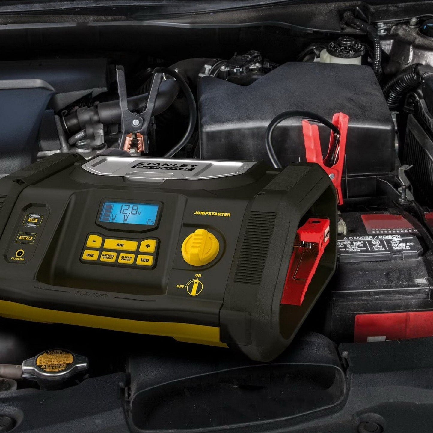 Stanley Fatmax Power Station 12V Jump Starter USB Charger Air Pump 1200 Peak Amp