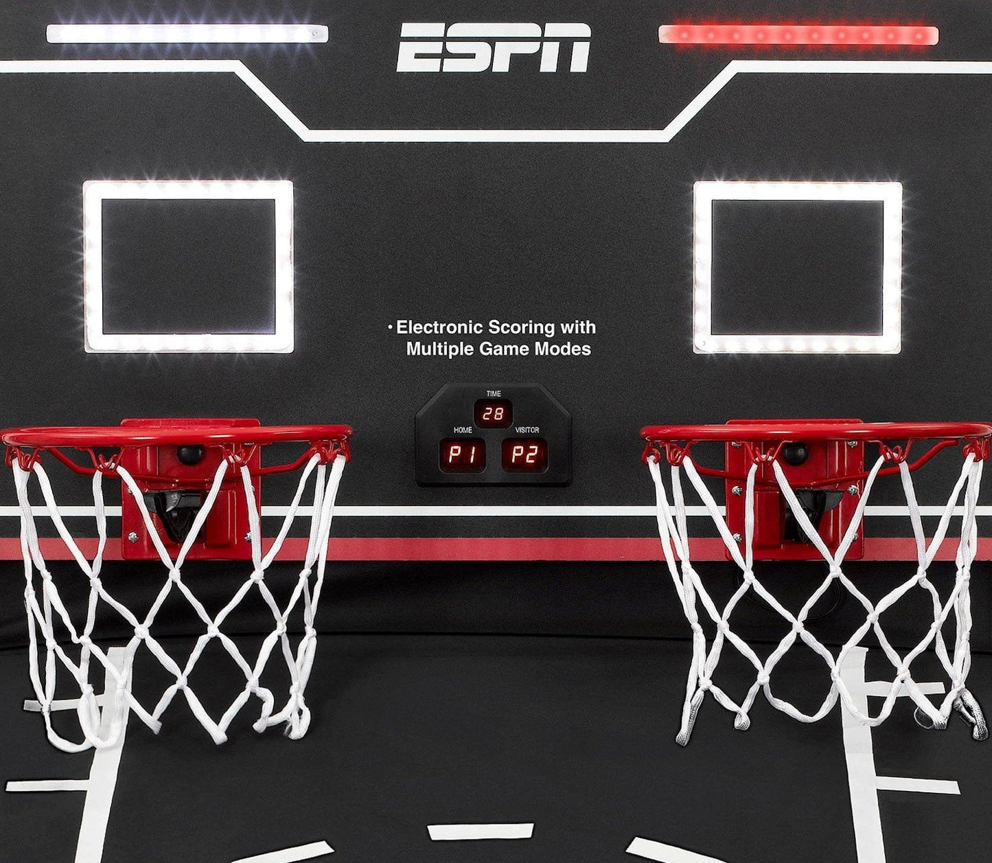 ESPN Indoor Basketball Arcade Game Electronic LED Scoring 2 Player Hoops