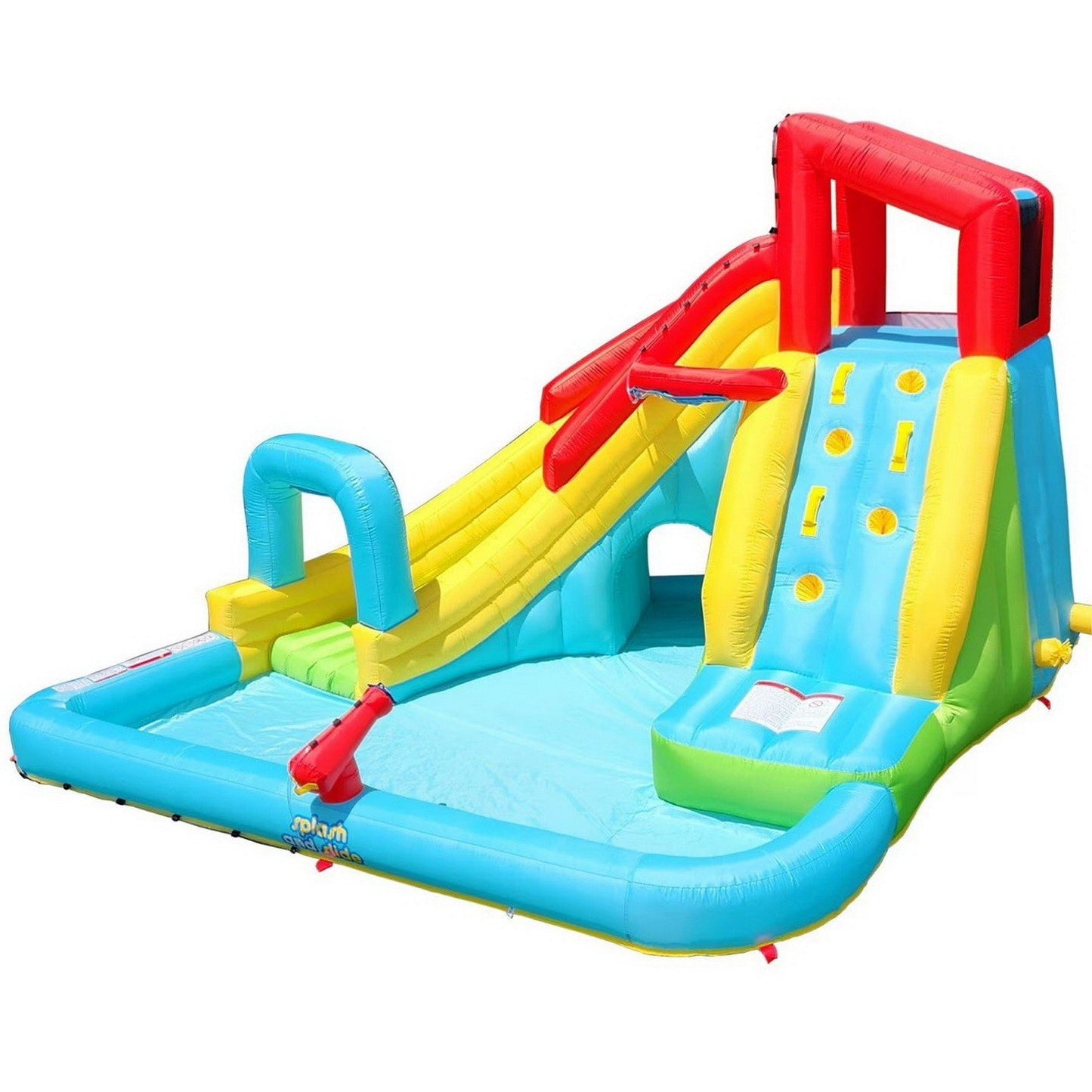 Kids Large Inflatable Water Slide Splash Pool Climbing Wall My First Waterslide