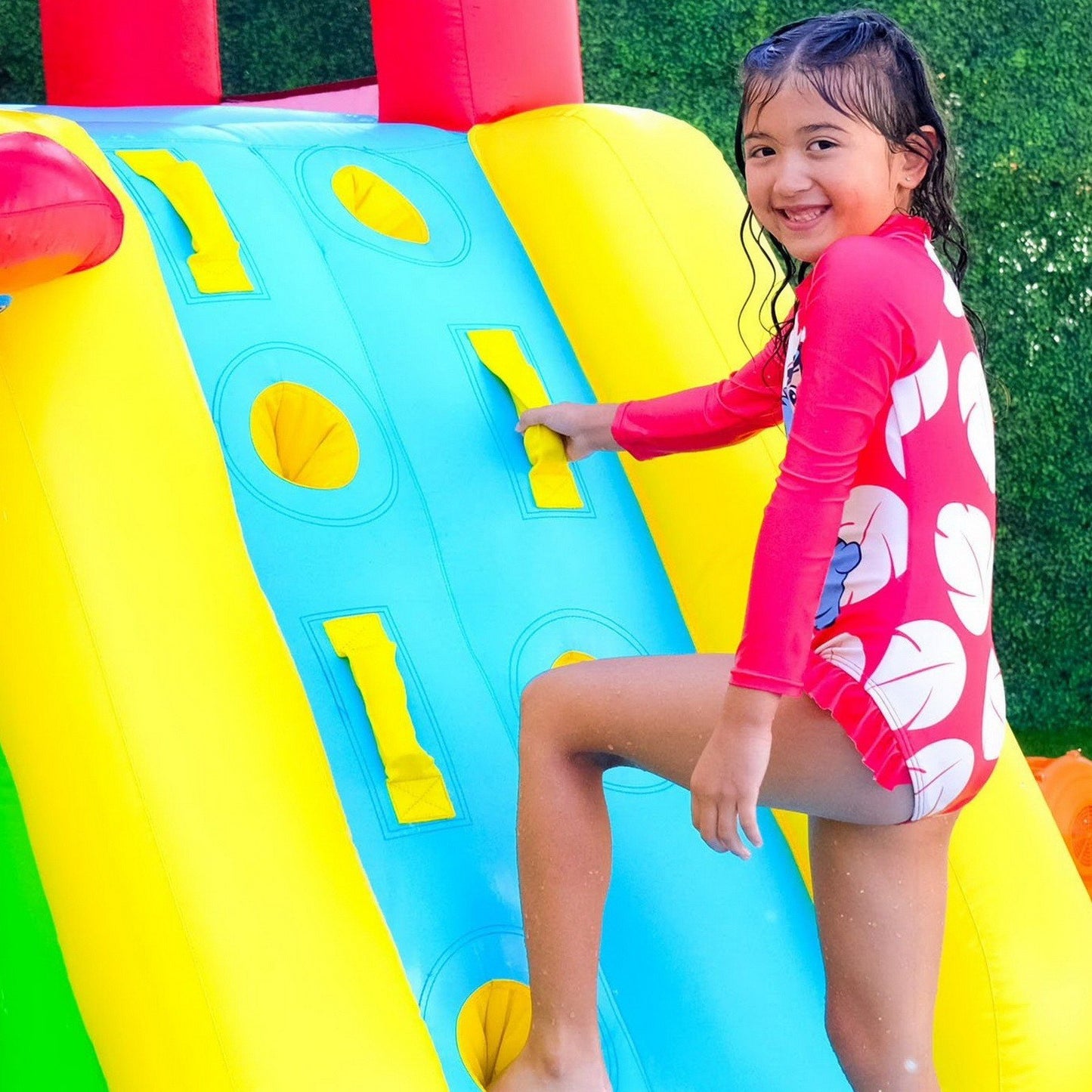 Kids Large Inflatable Water Slide Splash Pool Climbing Wall My First Waterslide
