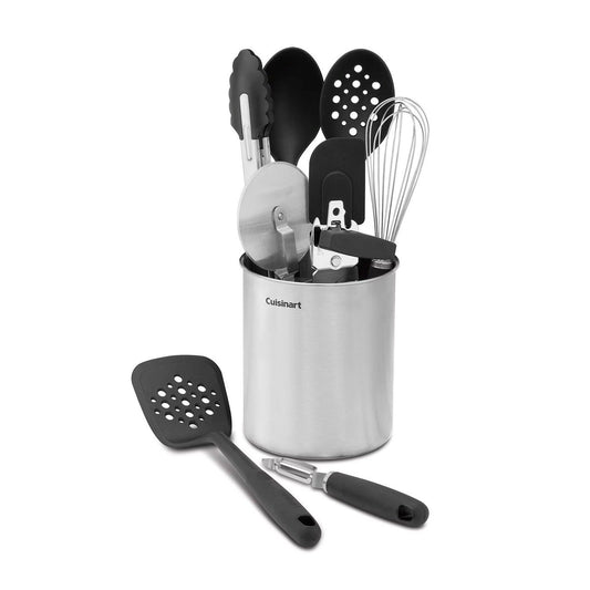 Cuisinart 10 Piece Kitchen Utensil Tool & Gadget Set with Stainless Steel Crock