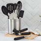 Cuisinart 10 Piece Kitchen Utensil Tool & Gadget Set with Stainless Steel Crock