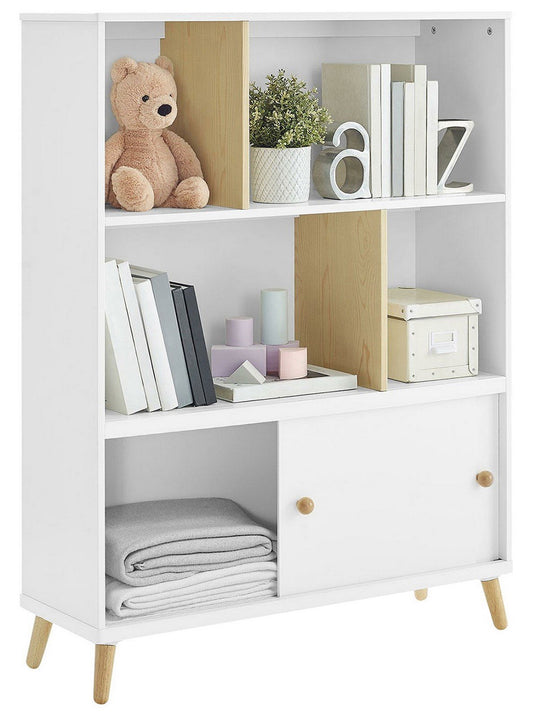 Kids Room Bookcase 3 Shelf Bookshelf Pink White Gray Toy Book Shelf Storage