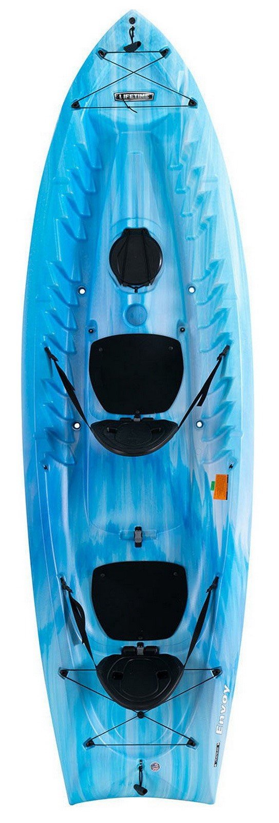 Envoy Tandem 2 Person Kayak Sit On Top Flat Bottom with Paddles 10'-6" Long