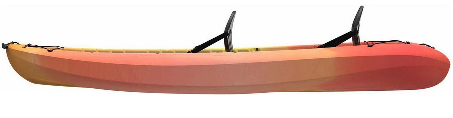 Envoy Tandem 2 Person Kayak Sit On Top Flat Bottom with Paddles 10'-6" Long