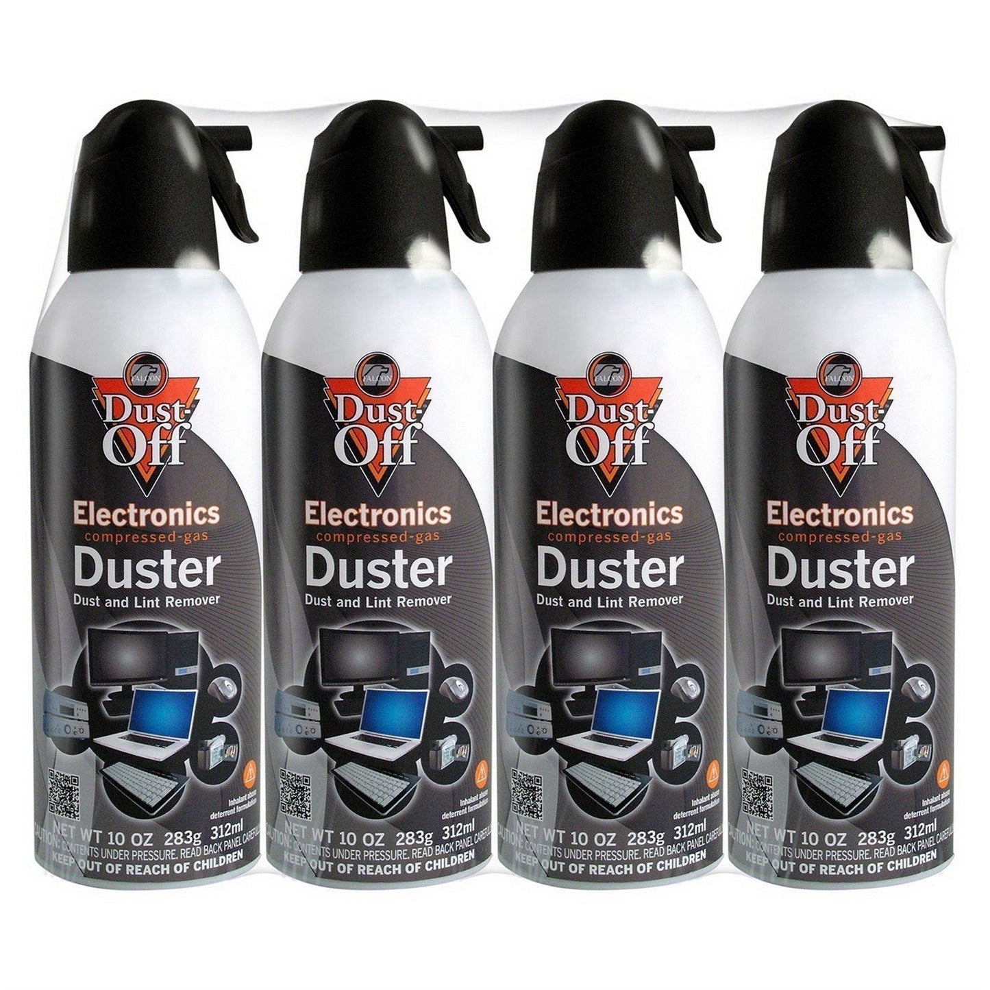 Two 4 Pack Falcon Dust-Off Compressed Air Duster 10 oz Computer Keyboard Cleaner