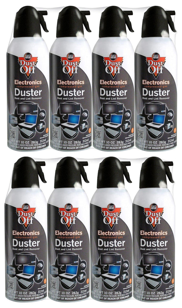 Two 4 Pack Falcon Dust-Off Compressed Air Duster 10 oz Computer Keyboard Cleaner
