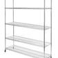 5 Shelf Wire Shelving Metal Storage Rack Heavy Duty Chrome Plated Steel 60" Wide