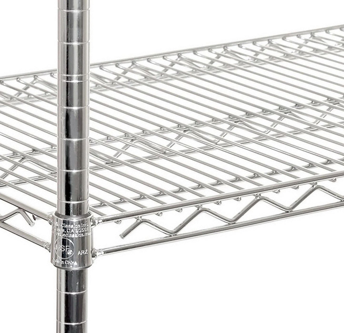 5 Shelf Wire Shelving Metal Storage Rack Heavy Duty Chrome Plated Steel 60" Wide