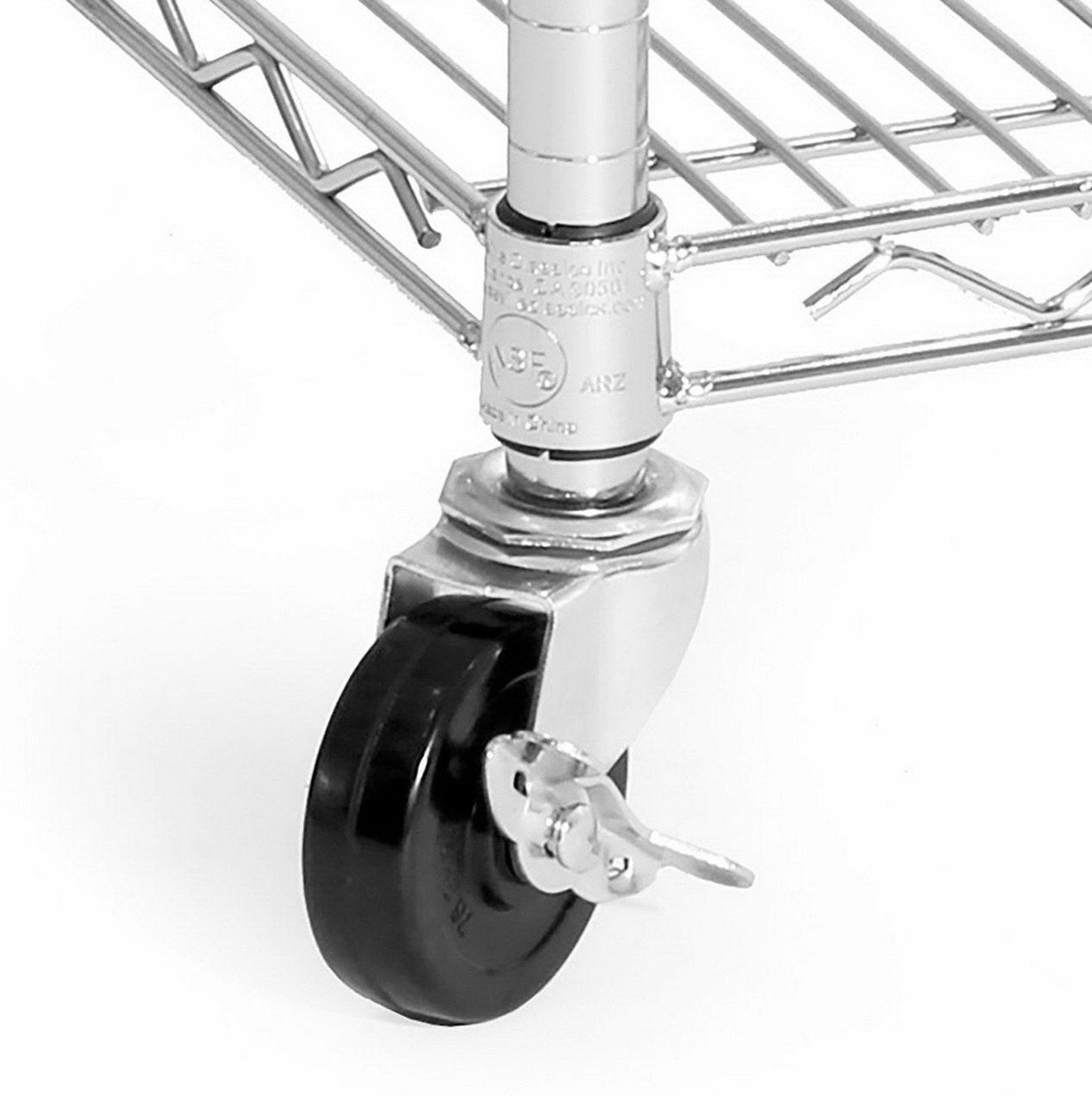 5 Shelf Wire Shelving Metal Storage Rack Heavy Duty Chrome Plated Steel 60" Wide