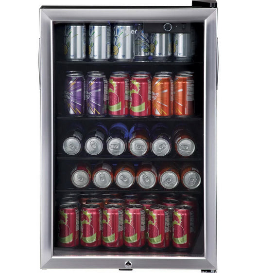 Haier 150 Can Beverage Mini Fridge Cooler Refrigerator Locking Glass Door