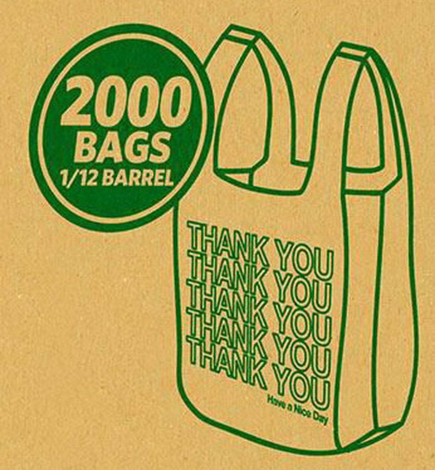 2000 Small T-Shirt Carry Out Retail Plastic Bags Recyclable Store Shopping 2,000