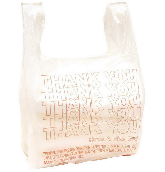 2000 Small T-Shirt Carry Out Retail Plastic Bags Recyclable Store Shopping 2,000