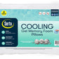 Set of 2 Serta Bed Pillows Cooling Gel Memory Foam Cluster Standard Size 2-Pack