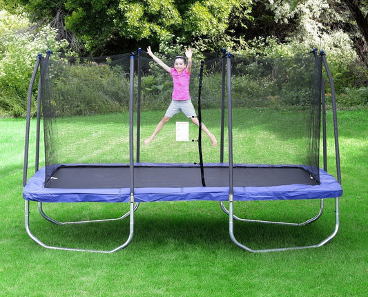 15' x 9' Rectangle Trampoline & Safety Enclosure Walls Skywalker Blue