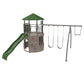 Huge Outdoor Playground Swing Set Climbing Tower Clubhouse Playset Swing Slide