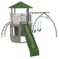 Huge Outdoor Playground Swing Set Climbing Tower Clubhouse Playset Swing Slide