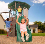 Huge Outdoor Playground Swing Set Climbing Tower Clubhouse Playset Swing Slide