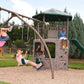 Huge Outdoor Playground Swing Set Climbing Tower Clubhouse Playset Swing Slide